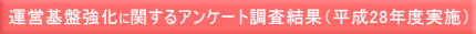 運営基盤強化に関するアンケート調査結果